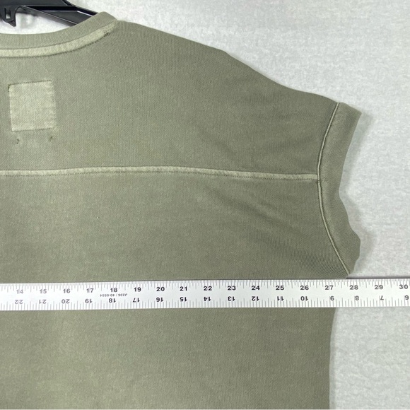 C&C California Sunwashed Beach Terry Sweater Women's S Green Crop Oversized NWT - Picture 8 of 9